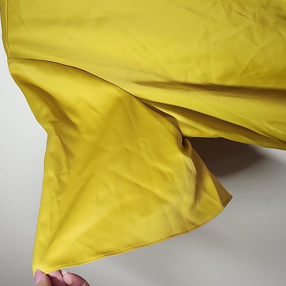 Anthropologie Pilcro Open Cross-back Kimono Golden Yellow Kaftan Front Tie O/S - Picture 8 of 14